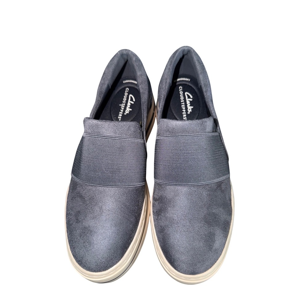 Clarks Cloud-steppers Audreigh Eve 7.5‎ M  Blue Slip On Platform Sneakers